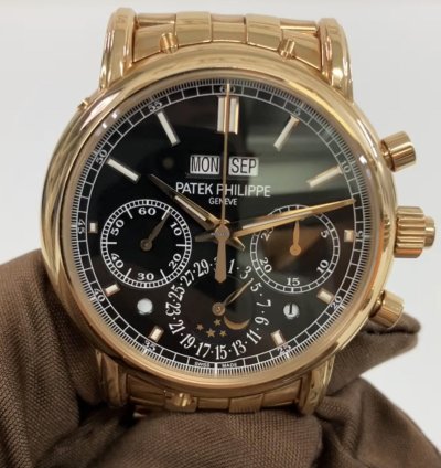 Patek Philippe Perpetual Calendar Chronograph 40mm Rose Gold - Black Dial - Bracelet 5204 1r-001