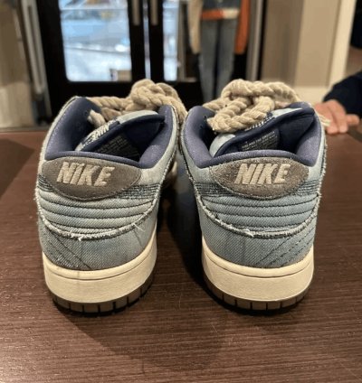 Nike Sb Dunk Low Denim Sashiko Sun Faded Rope Laces Andu