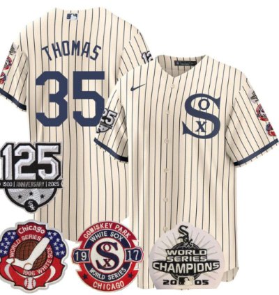 Frank Thomas Jersey 35 Chicago White Sox 125th World Series Champions Field Of Dream