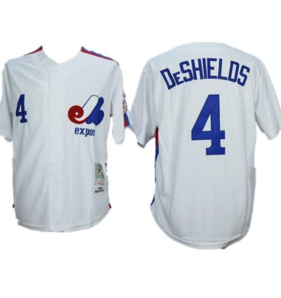 Montreal Expos Delino Deshields White Throwback Jersey