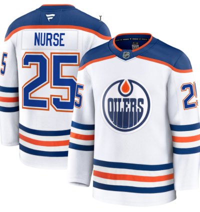 Mens Darnell Nurse Jersey 25 Edmonton Oilers 2025 Premium Away All Stitched