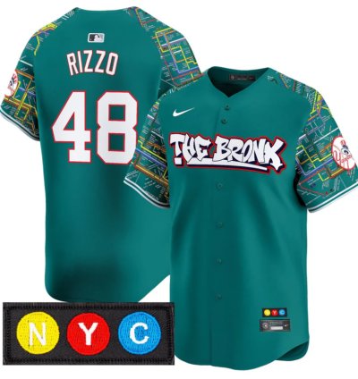 Anthony Rizzo Jersey 48 New York Yankees The Bronx Subway Style Premier Stitched Lexington Line