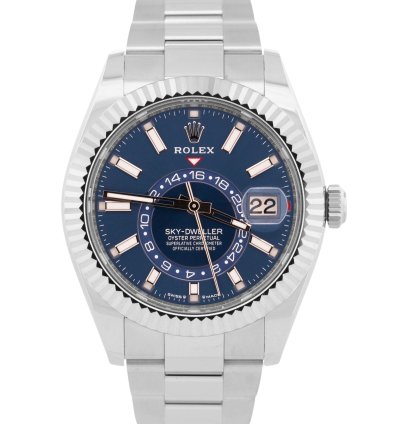 Rolex Sky-dweller March 2025 Papers Rolex Sky-dweller Blue 18k Oyster 42mm 336934 Box