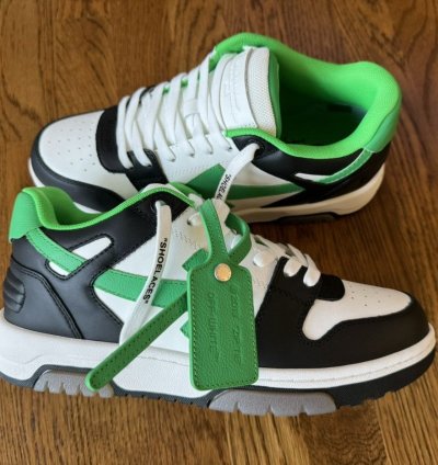 8 Off-white Out Of Office Green Black Ooo 41 Low Tops Logo
