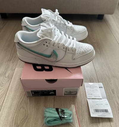 Nike Sb Dunk Low Diamond Supply Co White Diamond