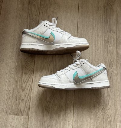 Nike Sb Dunk Low Diamond Supply Co White Diamond