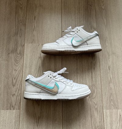 Nike Sb Dunk Low Diamond Supply Co White Diamond