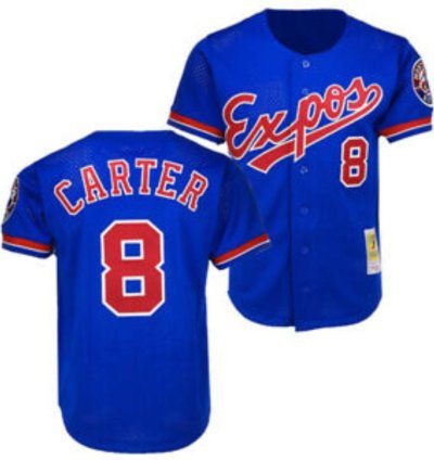 Montreal Expos Gary Carter Royal Throwback Mesh Jersey