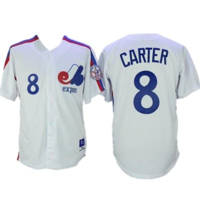 Montreal Expos Gary Carter White 1982 Cooperstown Throwback Jersey