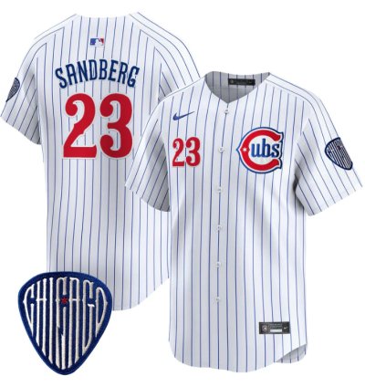 Ryne Sandberg Jersey 23 Chicago Cubs Blue Alternate Vapor Premier Limited Stitched Pinstripe
