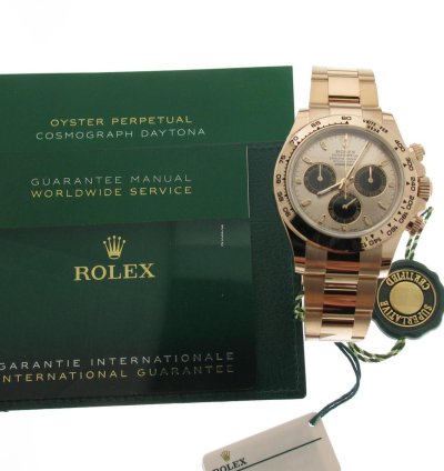 Rolex Daytona Rose Gold 18kt Sunburst Dial 116505