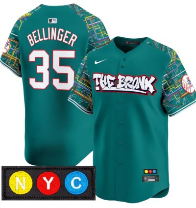 Cody Bellinger Jersey 35 New York Yankees The Bronx Subway Style Premier Stitched Lexington Line