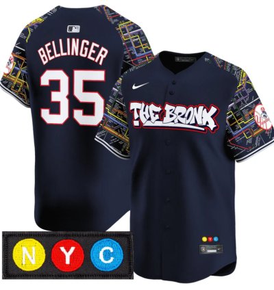 Cody Bellinger Jersey 35 New York Yankees The Bronx Subway Style Premier Stitched Navy