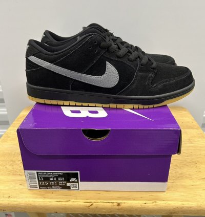Nike Sb Dunk Low Fog Sz 11 Bq6817-010 New Skateboarding