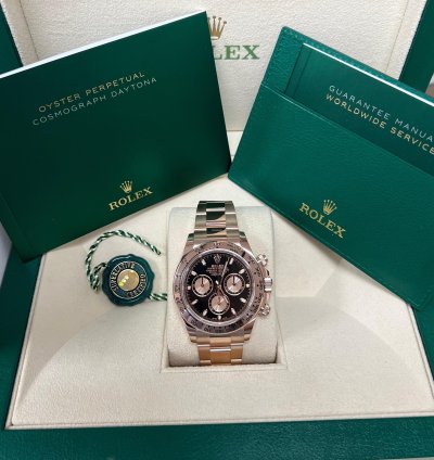 Rolex Daytona Rose Gold Black Dial 116505 New 2023