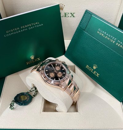 Rolex Daytona Rose Gold Black Dial 116505 New 2023