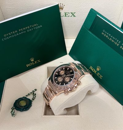 Rolex Daytona Rose Gold Black Dial 116505 New 2023