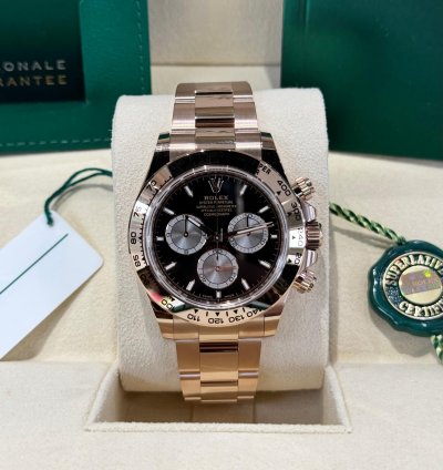 Rolex Daytona Rose Gold Black Dial 2024 126505 Full Set