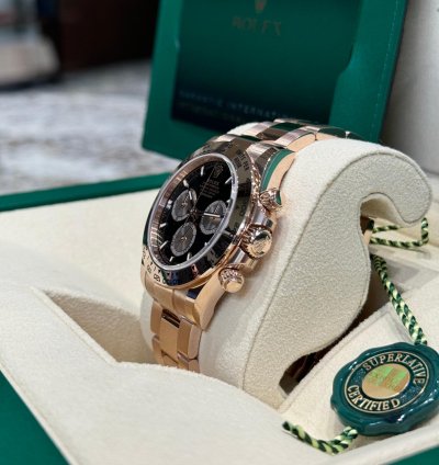Rolex Daytona Rose Gold Black Dial 2024 126505 Full Set