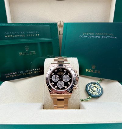 Rolex Daytona Rose Gold Black Diamond Dial 126505 Unworn 2024