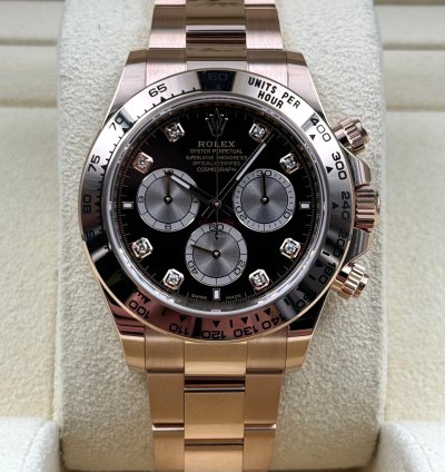Rolex Daytona Rose Gold Black Diamond Dial 126505 Unworn 2024