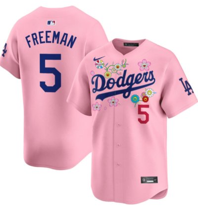 Freddie Freeman Jersey 5 Dodgers X Takashi Murakami 2025 Vapor Limited Stitched Cherry Blossom