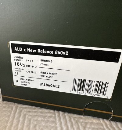 Ald New Balance 860v2 Green 10 5