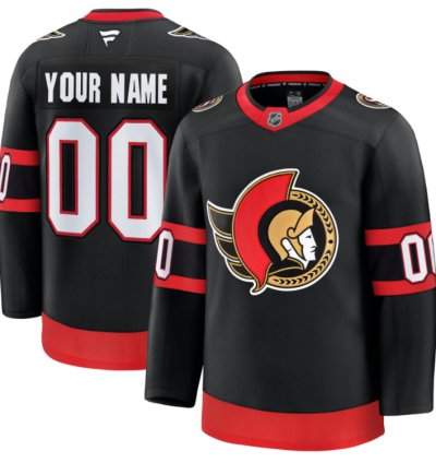 Mens Custom Ottawa Senators Jersey Name Number 2025 Premium Home All Stitched