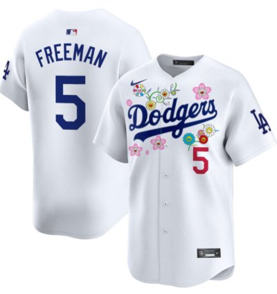 Freddie Freeman Jersey 5 Dodgers X Takashi Murakami 2025 Vapor Limited Stitched White