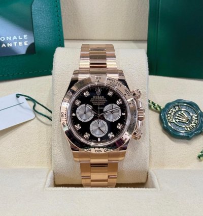 Rolex Daytona Rose Gold Black Diamond Dial 2024