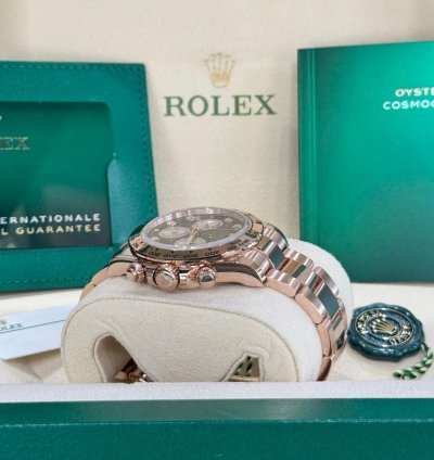 Rolex Daytona Rose Gold Black Diamond Dial 2024