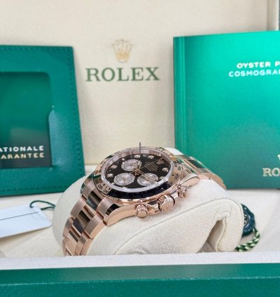 Rolex Daytona Rose Gold Black Diamond Dial 2024