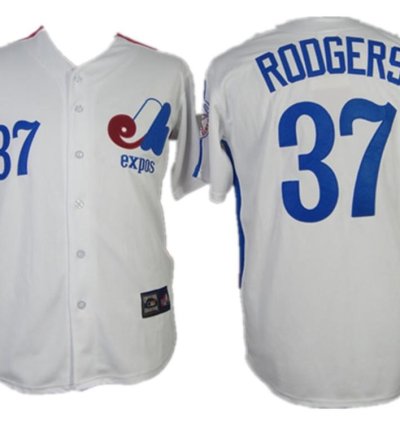 Montreal Expos Steve Rodgers White Throwback Jersey