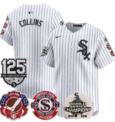 Eddie Collins Jersey Chicago White Sox 125th Anniversary World Series Champions White