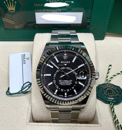 Rolex Sky-dweller New 2023 Unworn Sky Dweller Black Dial Oyster 42mm 326934