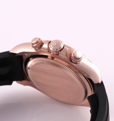 Rolex Daytona Rose Gold Black Sundust Dial Ceramic Everose Oysterflex Box Card 126515ln