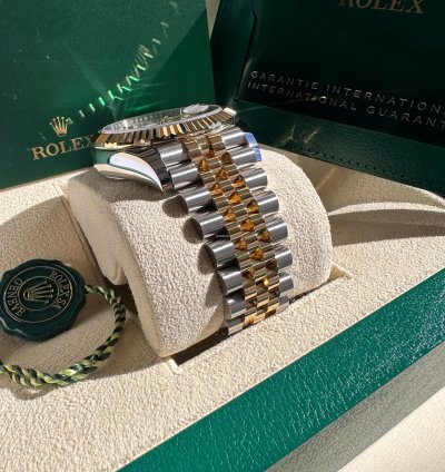 Rolex Sky-dweller New 2023 White Dial Two Tone Yellow Gold Jubilee Bracelet Fluted Bezel