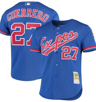 Montreal Expos Vladimir Guerrero Royal Throwback Mesh Jersey
