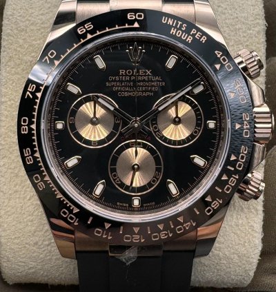 Rolex Daytona Rose Gold Daytona Black Dial