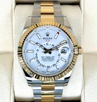 Rolex Sky-dweller New 2024 Sky-dweller 42mm 336933 Two-tone Oyster White Dial
