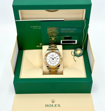 Rolex Sky-dweller New 2024 Sky-dweller 42mm 336933 Two-tone Oyster White Dial