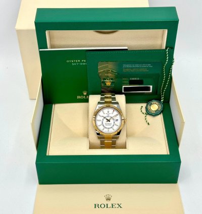 Rolex Sky-dweller New 2024 Sky-dweller 42mm 336933 Two-tone Oyster White Dial