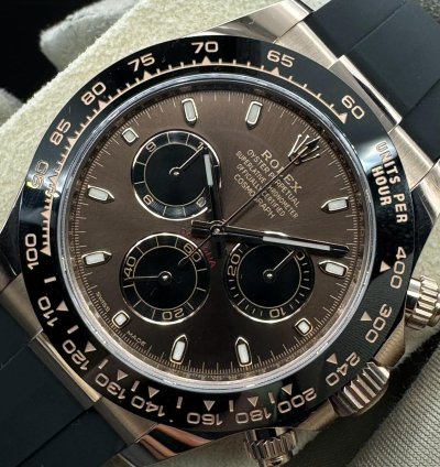 Rolex Daytona Rose Gold Daytona Chocolate Dial Unworn