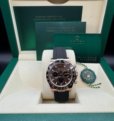 Rolex Daytona Rose Gold Daytona Chocolate Dial Unworn
