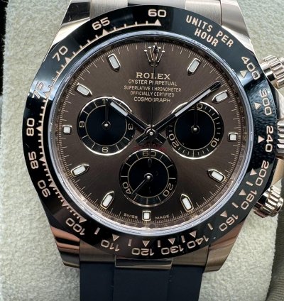 Rolex Daytona Rose Gold Daytona Chocolate Dial Unworn