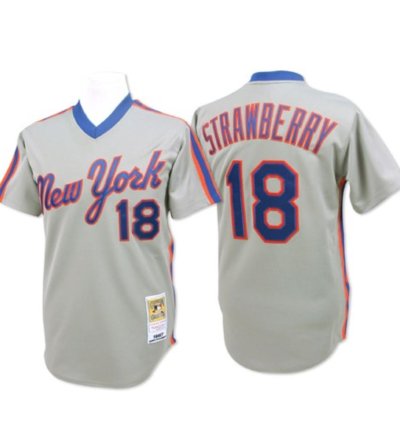 New York Mets Darryl Strawberry Gray 1987 Throwback Pullover Jersey