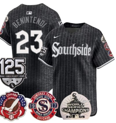 Andrew Benintendi Jersey 23 Chicago White Sox 125th World Series Champions City Connect