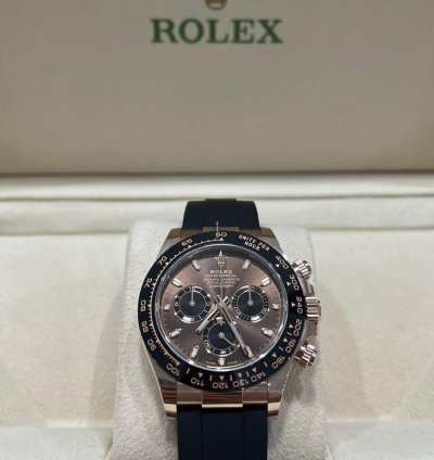 Rolex Daytona Rose Gold Daytona Oysterflex Chocolate Brown Dial 2023 116515ln Box And Papers
