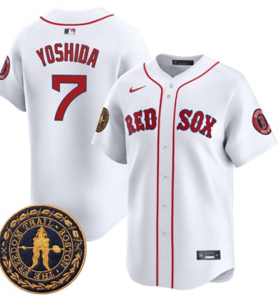 Masataka Yoshida Jersey 7 Boston Red Sox Freedom Trail Patch Vapor Premier Limited Stitched White