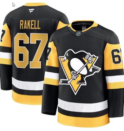 Mens Rickard Rakell Jersey 67 Pittsburgh Penguins 2025 Premium All Stitched